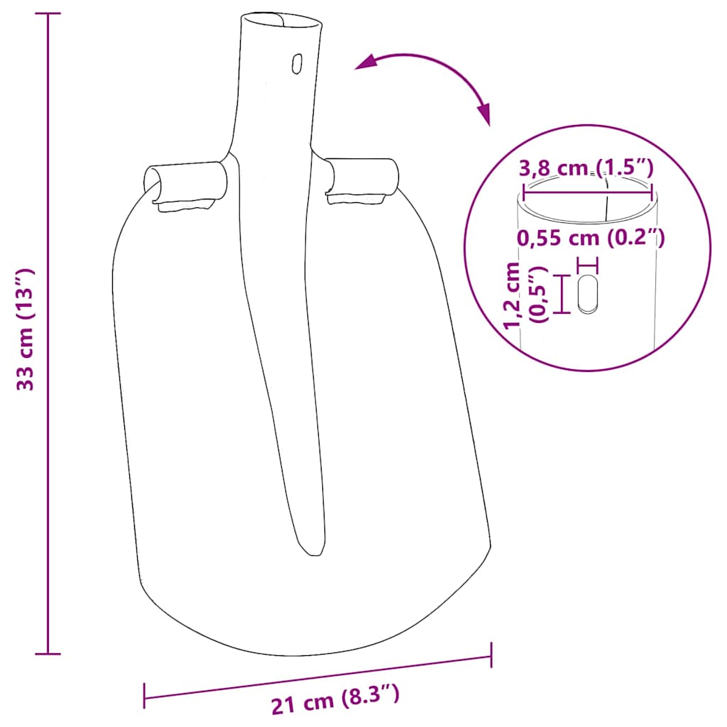 Glava lopate 4 pcs Srebrno 33 x 21 cm Čelik s prahom premazan