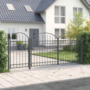Vrata Ograde za Vrt s Arhivnim Vrh Assen Siva 400 x 100 cm