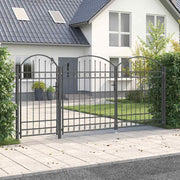 Vrata Ograde za Vrt s Arhivnim Vrh Assen Siva 400 x 125 cm