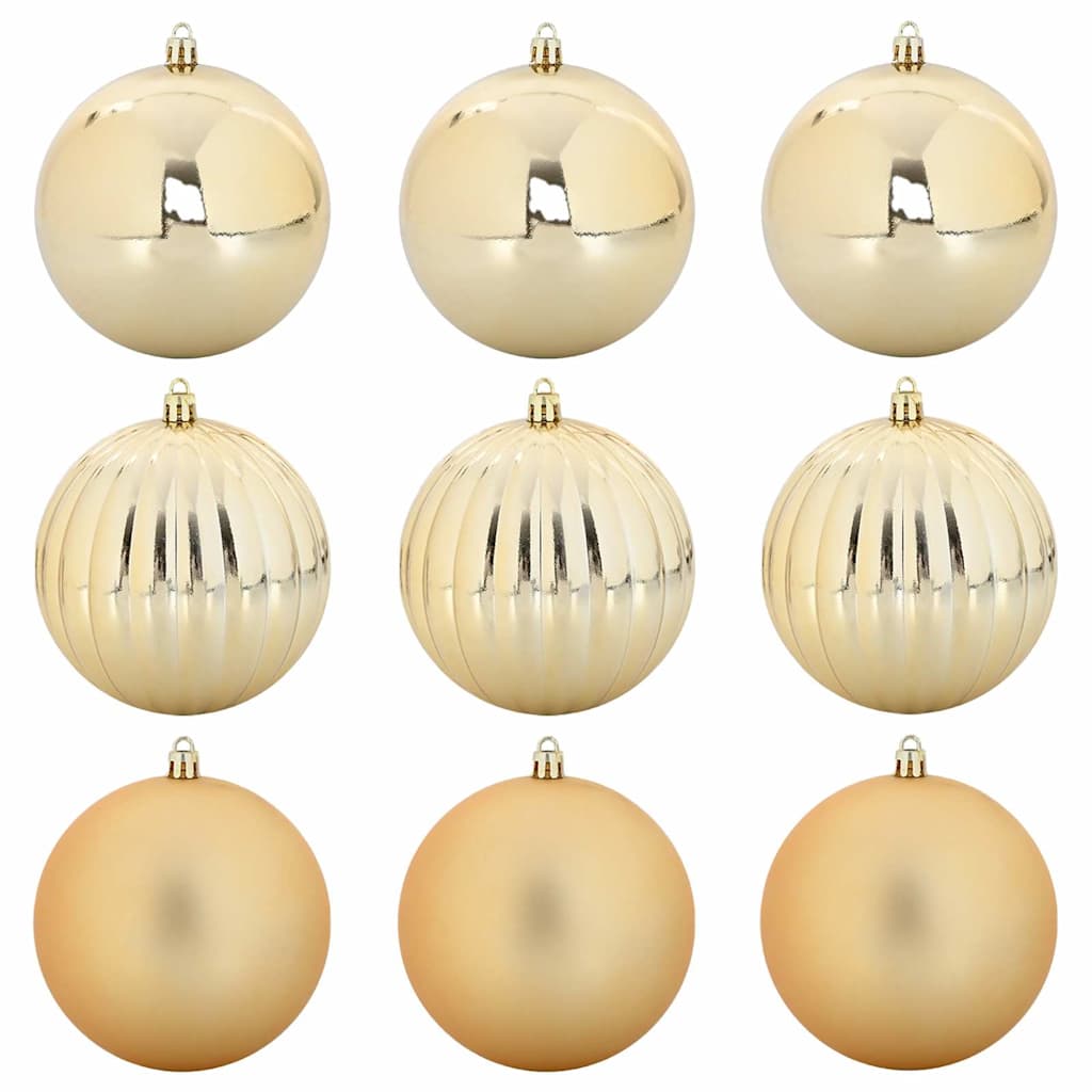 Set Božićnih Okrasa XL 9 pcs Zlatno Plastika