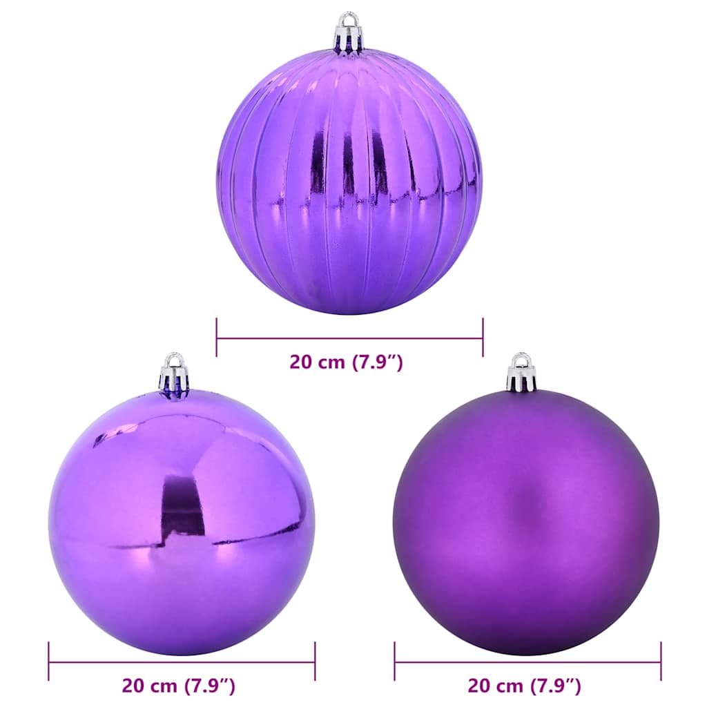 Set kuglica za božićno drvce XXL 4 pcs Lila Plastika