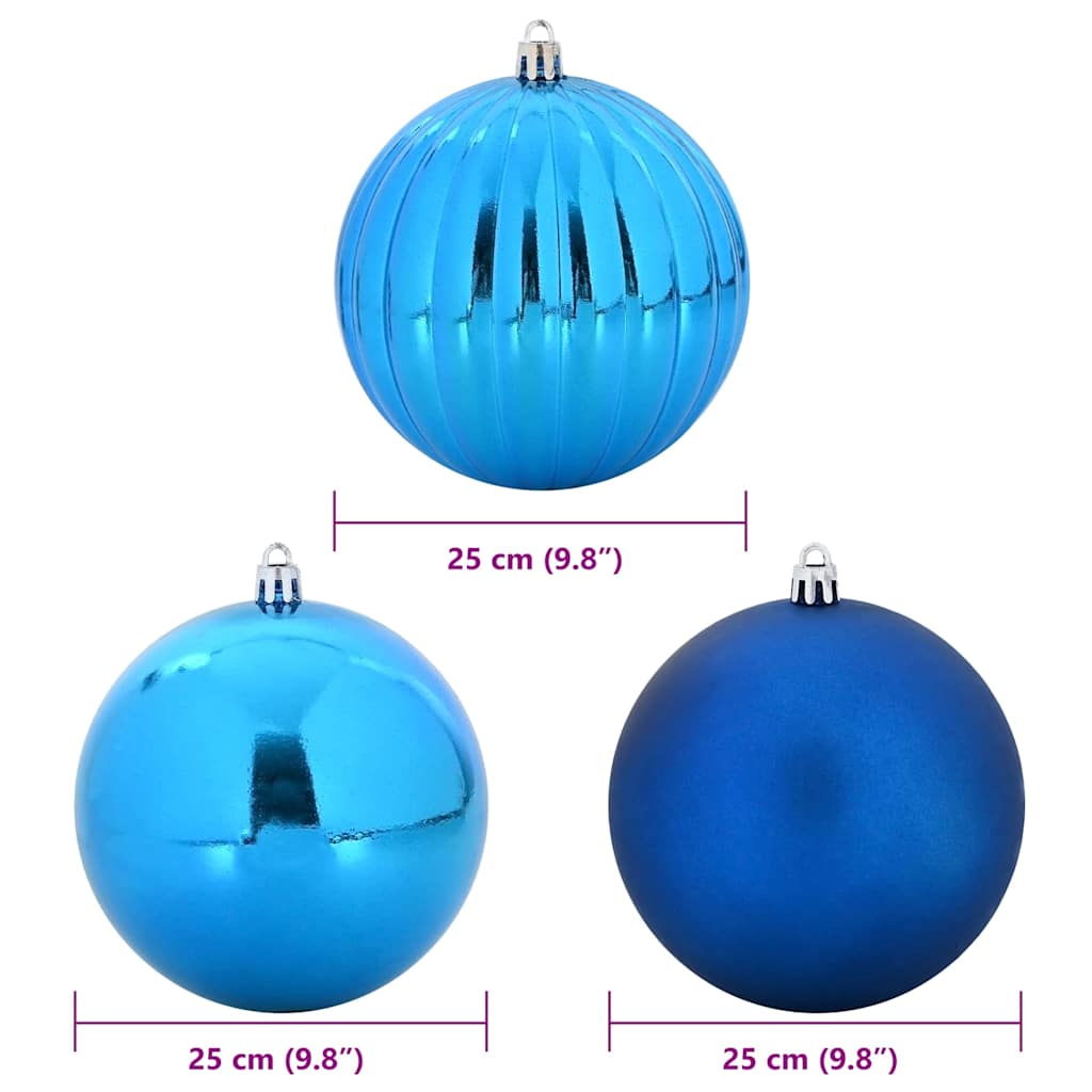 Set božićnih kuglica XXL 3 pcs Plava Plastika