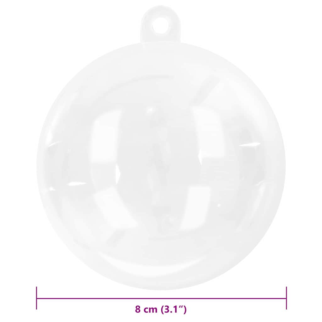 Set Božićnih Ukrasnih Kuglica 100 pcs *Transparent*an Ø 8 cm
