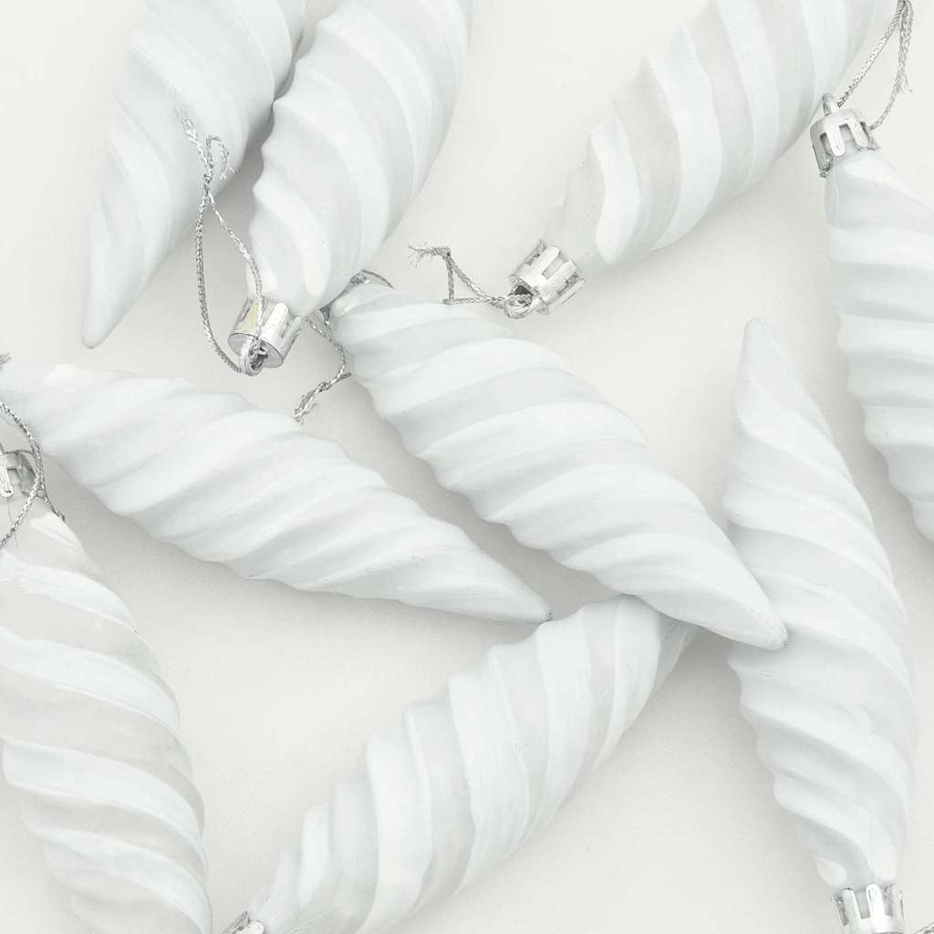 Božićna spirala u obliku kugle 40 pcs Bijelo Plastika