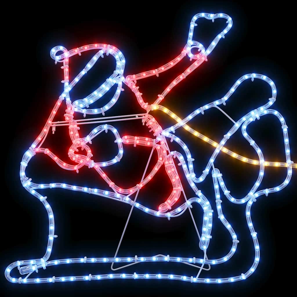 Božićna dekoracija s 1224 LED svjetlima Šareni 69 x 79 cm PVC
