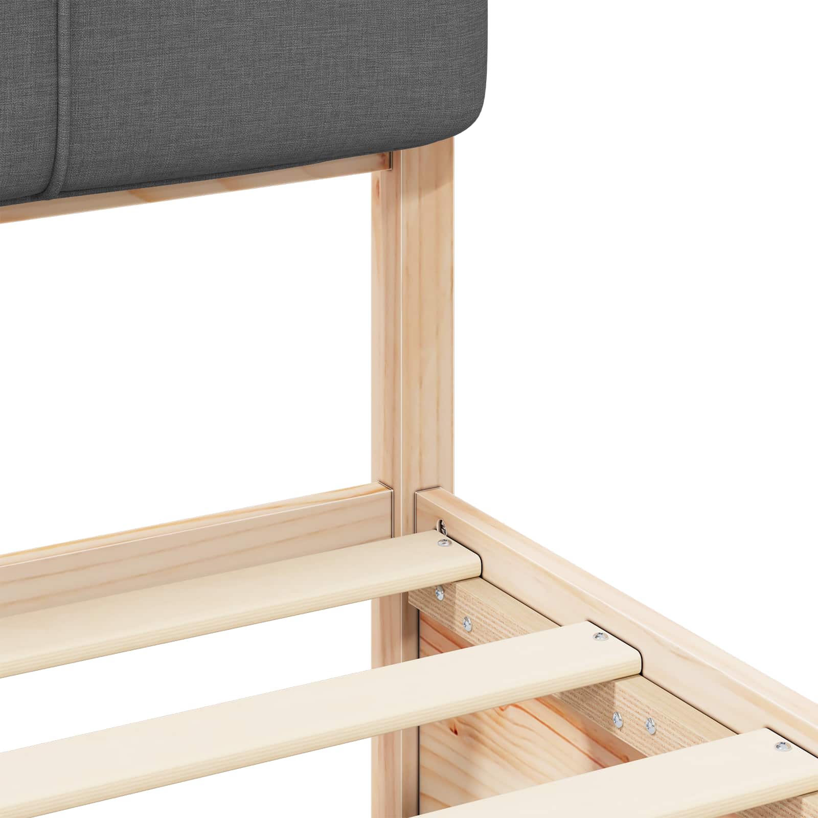 Krevetni okvir s tapiciranim uzglavljem Tamno siva 200 x 200 cm