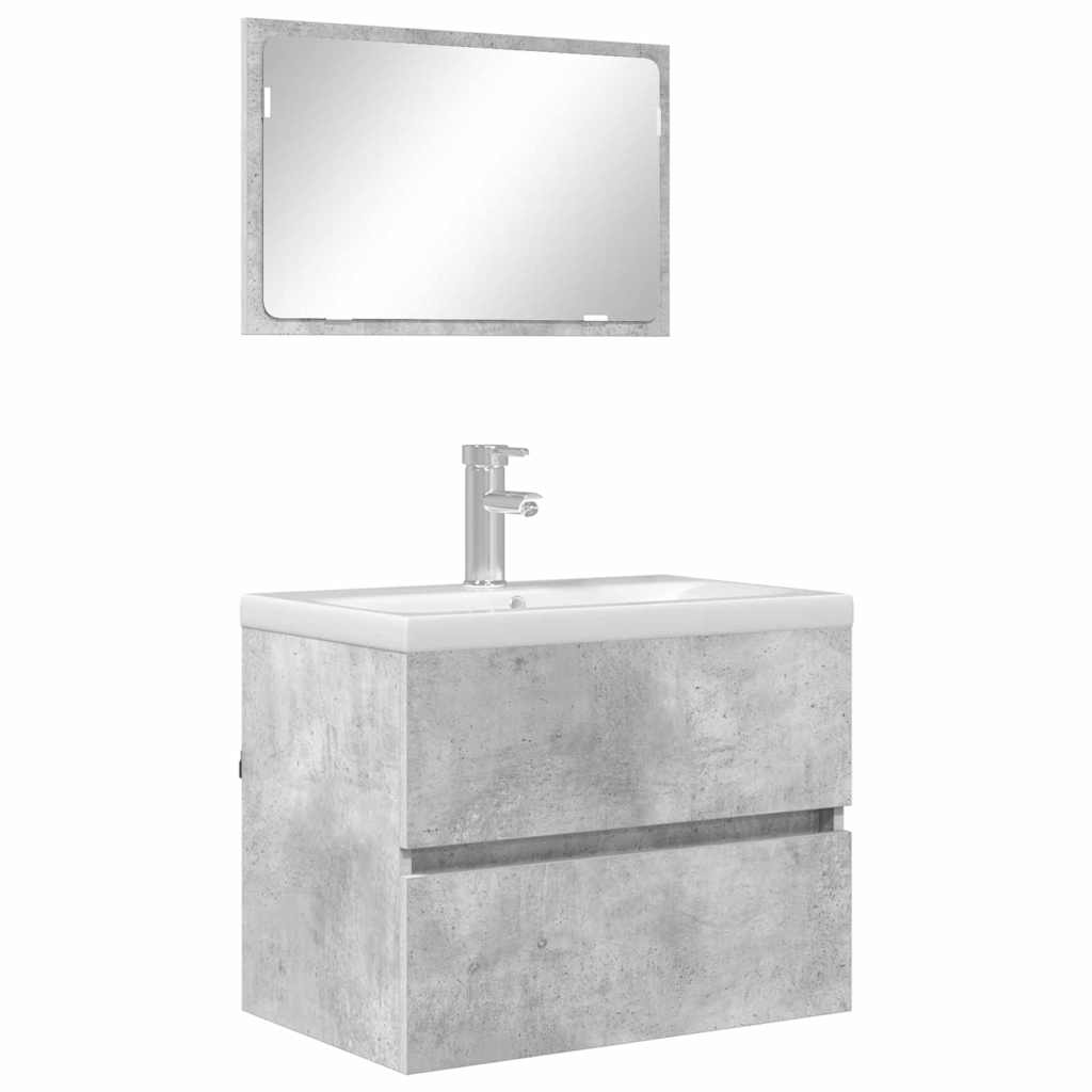 Set namještaja za kupaonicu Betonski sivi 60 x 38,3 x 45 cm