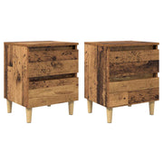 Krevetne ormariće s ladicama 2 pcs Staro drvo 40 x 35 x 50 cm