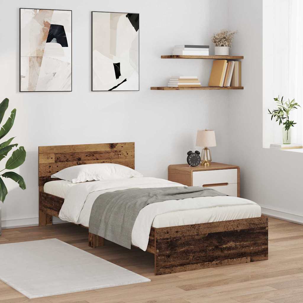Krevetna konstrukcija Staro drvo 100 x 200 cm Konstruirano drvo