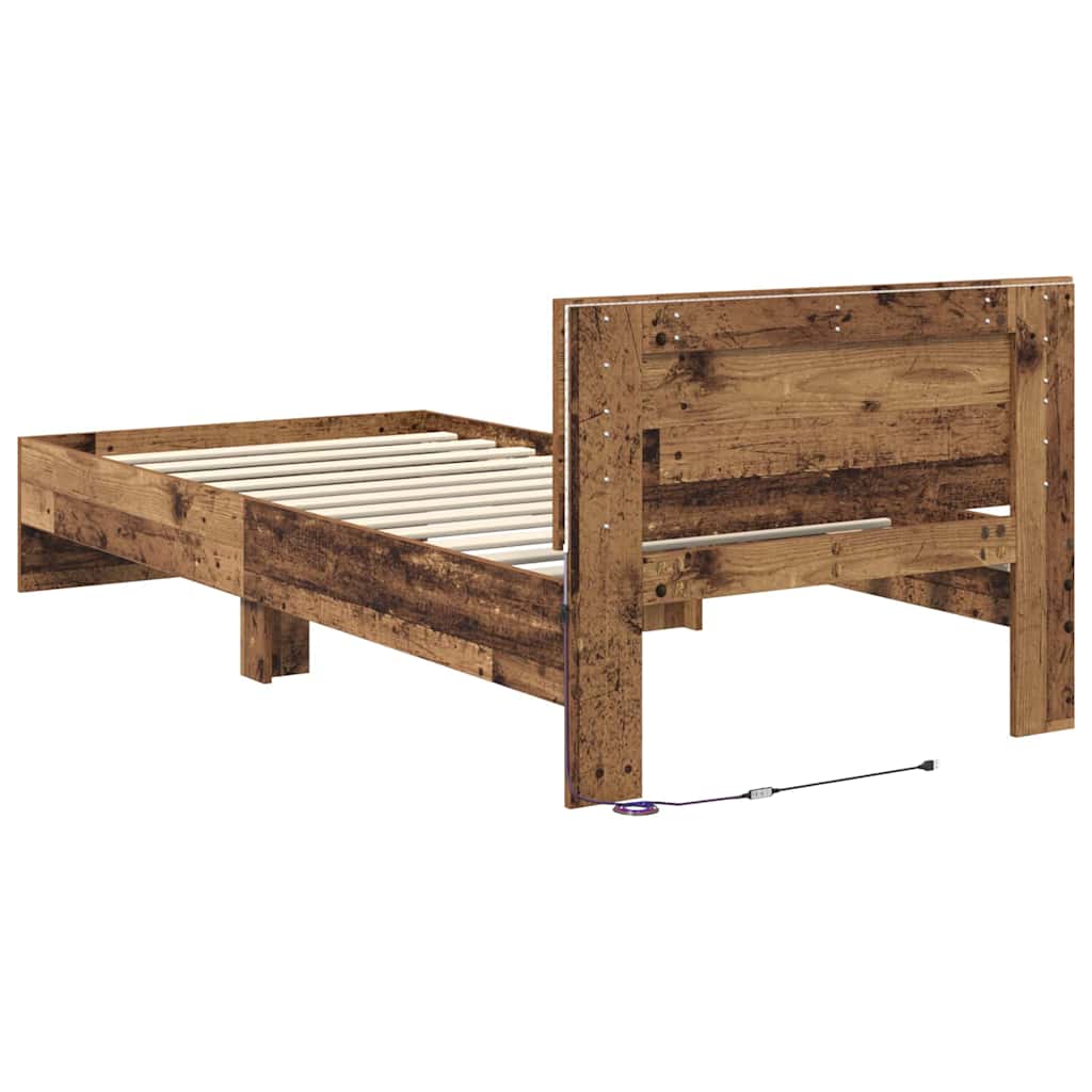 Krevetna konstrukcija Staro drvo 100 x 200 cm Konstruirano drvo