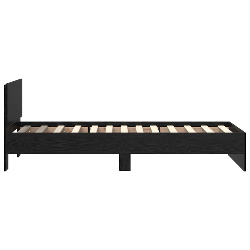 Krevetna konstrukcija Crni hrast 75 x 190 cm Konstruirano drvo