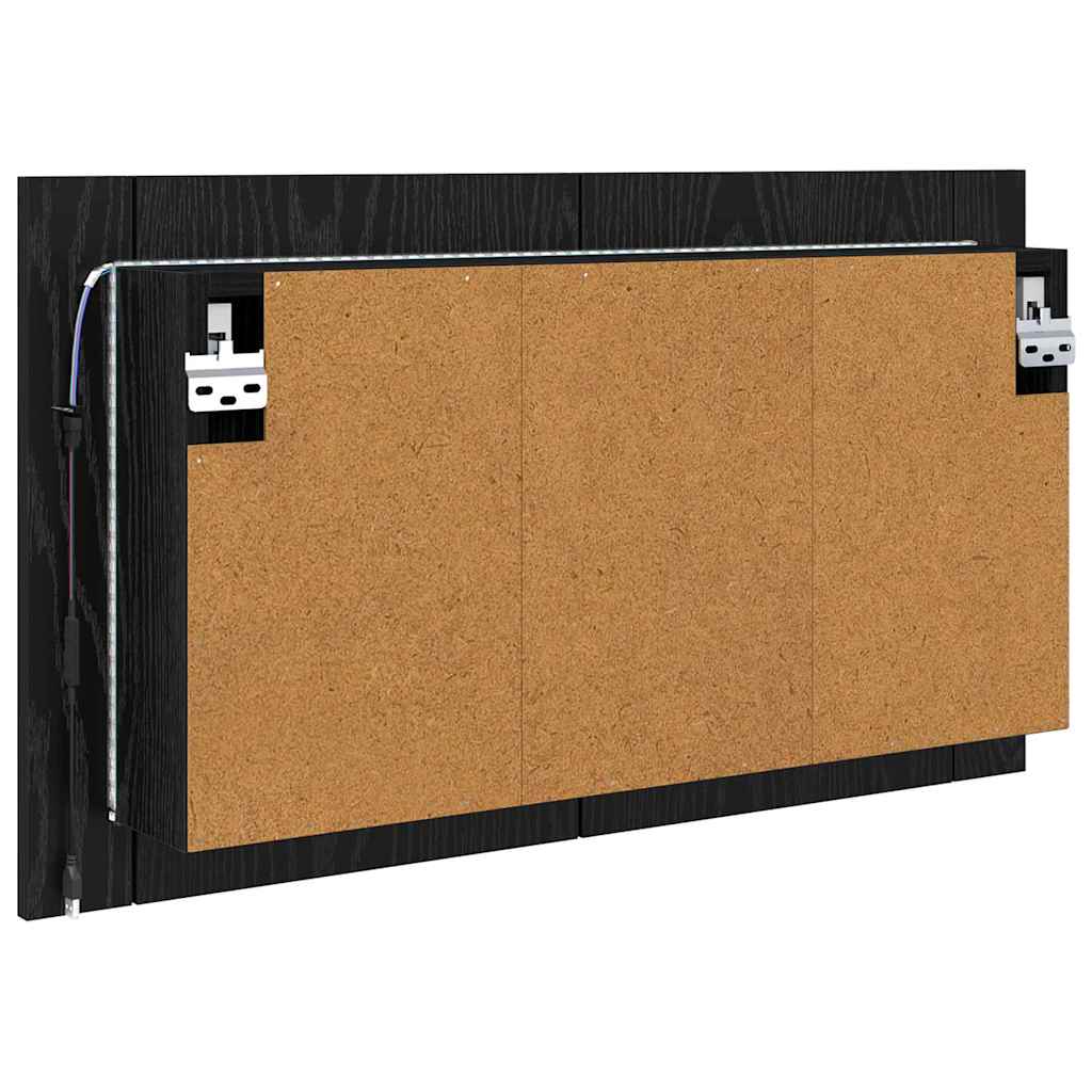 Kupaonski ormar s ogledalom Zidne Crni hrast 80 x 12 x 45 cm