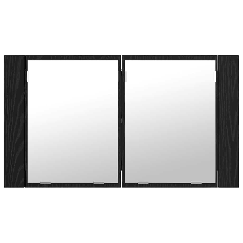 Kupaonski ormar s ogledalom Zidne Crni hrast 80 x 12 x 45 cm