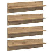 Police na zidu Zidne 4 pcs Umjetnički hrast 80 x 11,5 x 18 cm