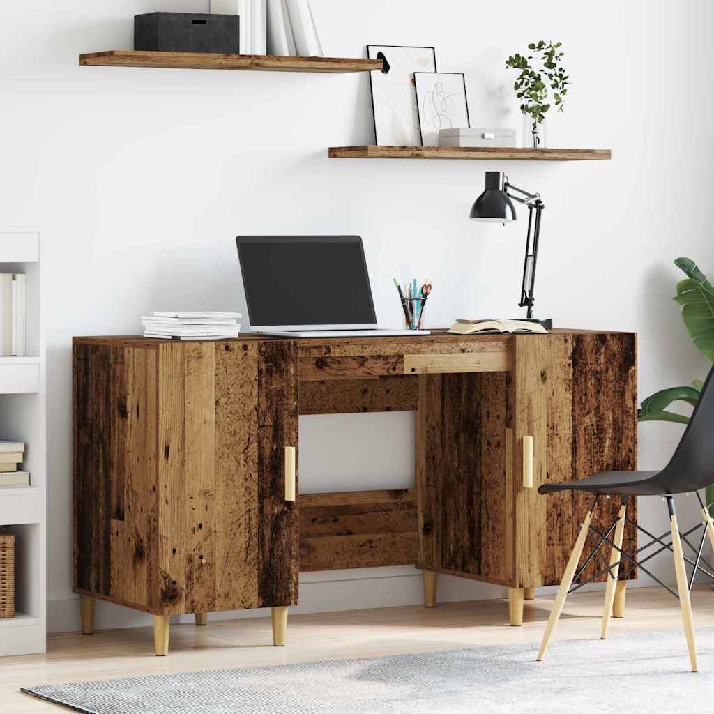 Stol s policom Staro drvo 140 x 50 x 75 cm Konstruirano drvo
