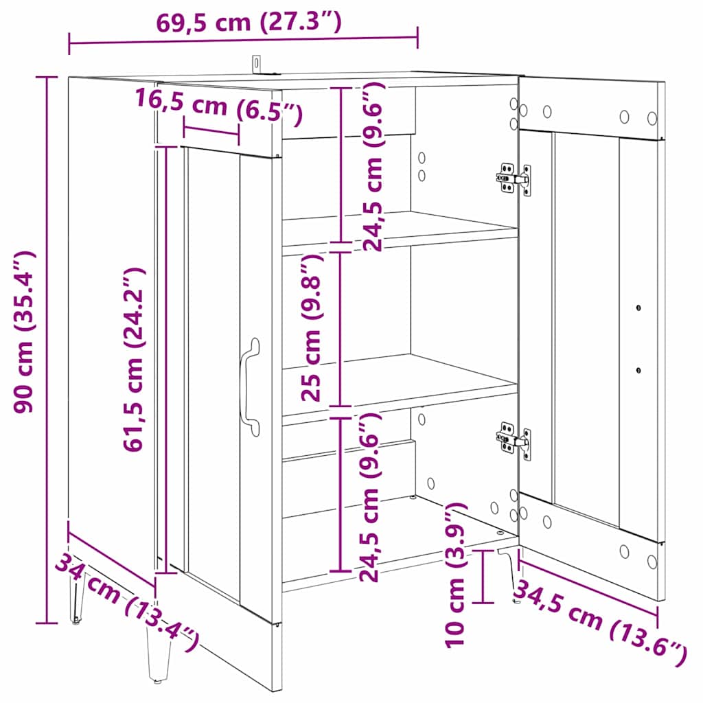 Kreveta Staro drvo 69,5 x 34 x 90 cm Konstruirano drvo