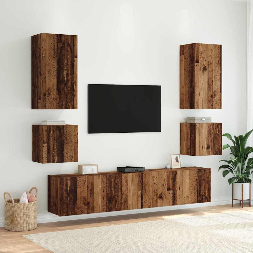 TV zidni ormar Staro drvo 100 x 35 x 41 cm Konstruirano drvo