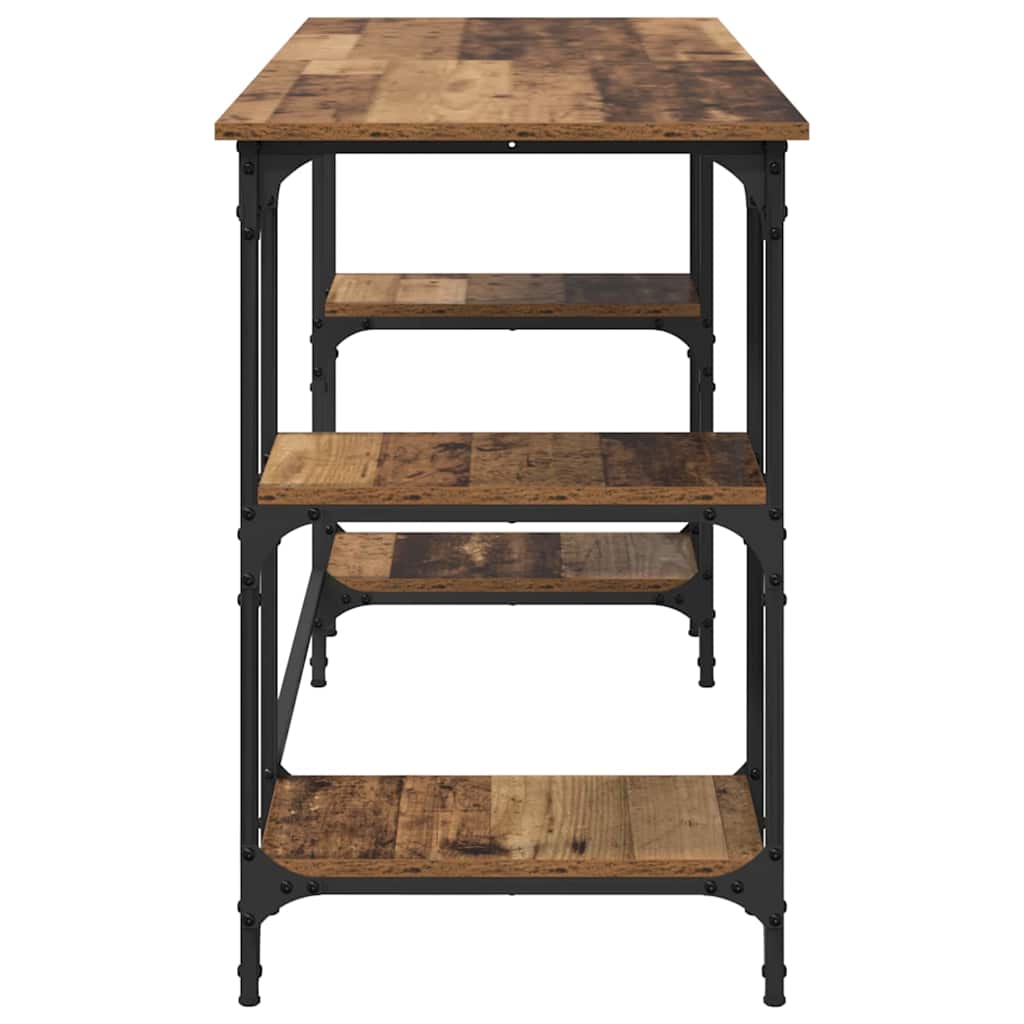 Stol s policom Staro drvo 140 x 50 x 75 cm Konstruirano drvo