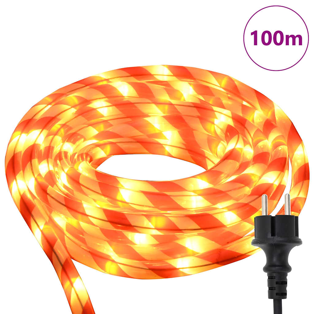 Svjetlosna uže s 2400 LED svjetlima Topla bijela 100 m PVC