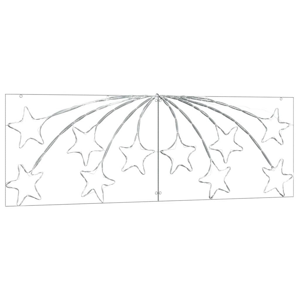 Božićna Zvijezda s 432 LED svjetlima Šareni 182 x 58 cm PVC