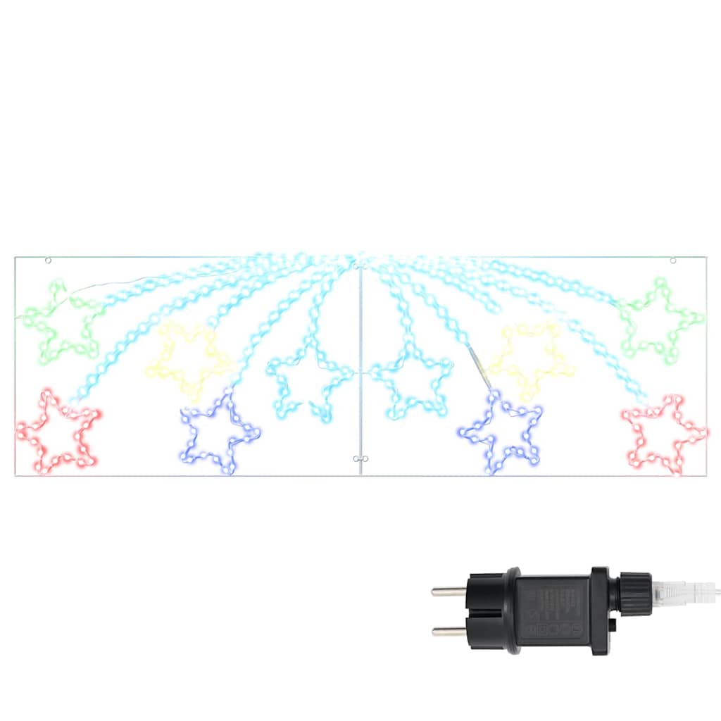 Božićna Zvijezda s 432 LED svjetlima Šareni 182 x 58 cm PVC