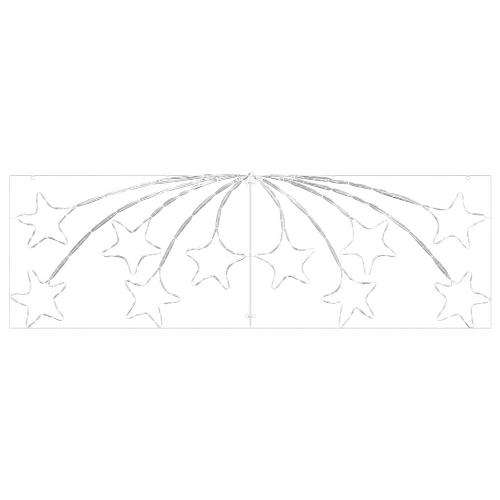 Božićna Zvijezda s 432 LED svjetlima Šareni 182 x 58 cm PVC