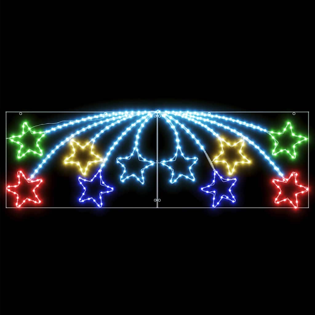 Božićna Zvijezda s 432 LED svjetlima Šareni 182 x 58 cm PVC