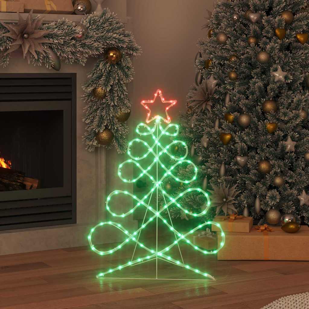 Svjetlo u obliku božićnog drvca Šareni 78 x 58 cm PVC