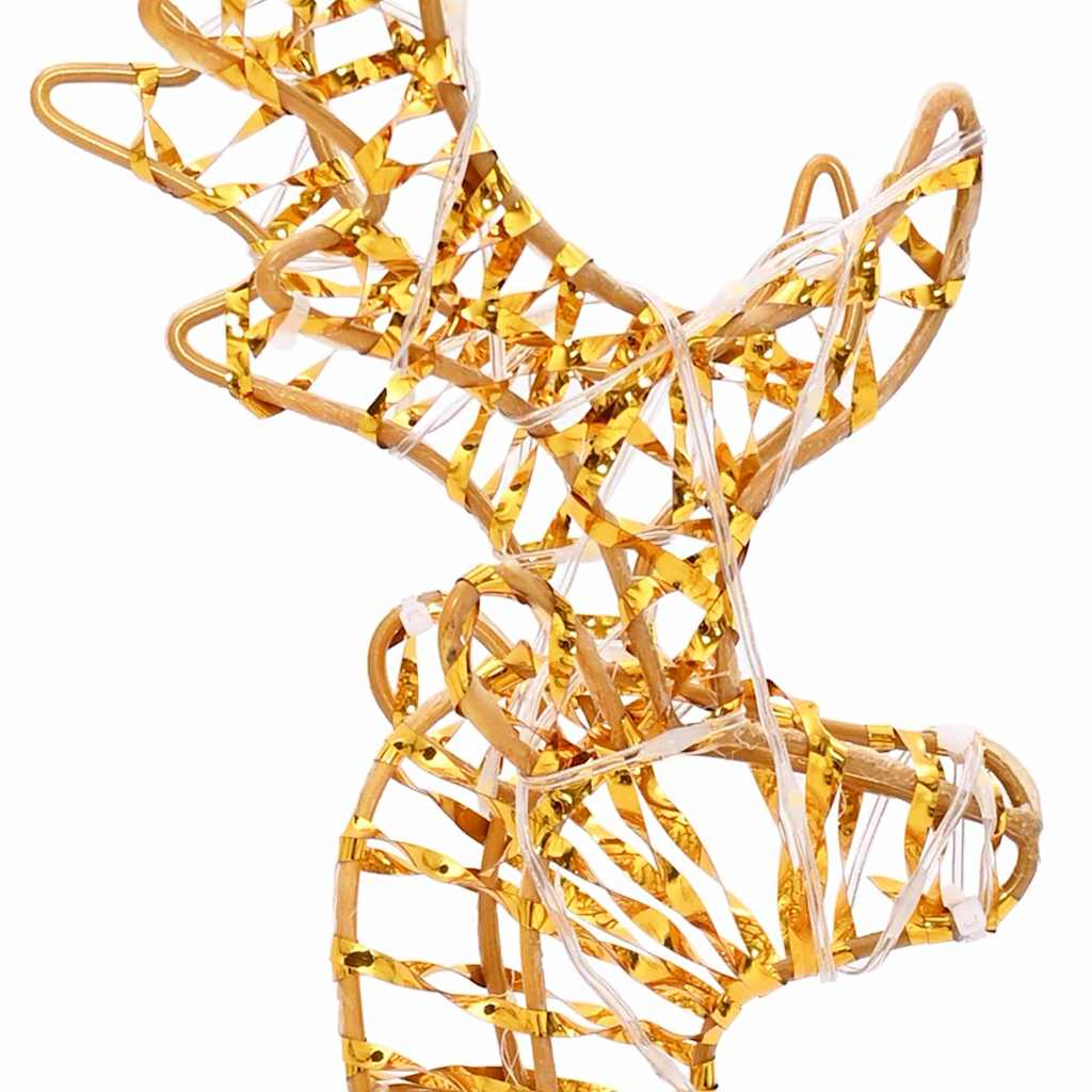 Reindeer vuče saonice Topla bijela 30 x 12 x 55 cm PET