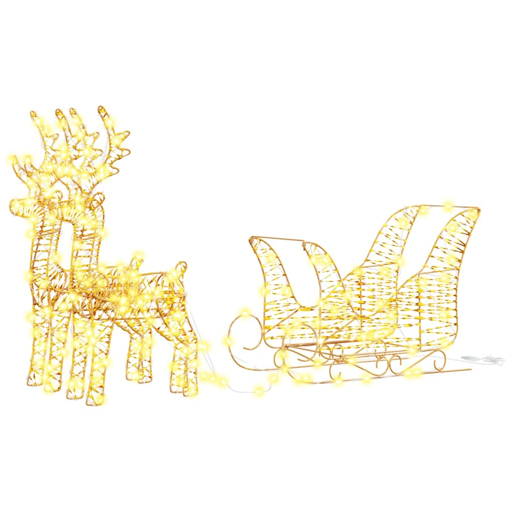 Reindeer vuče saonice Topla bijela 30 x 12 x 55 cm PET