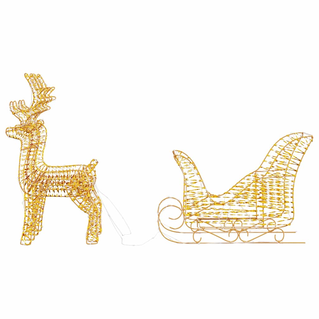 Reindeer vuče saonice Topla bijela 30 x 12 x 55 cm PET