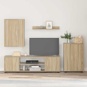 Set TV komoda Zidne 4 pcs Sonoma hrast Konstruirano drvo