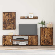 Set TV komoda Zidne 4 pcs Dimljeni hrast Konstruirano drvo