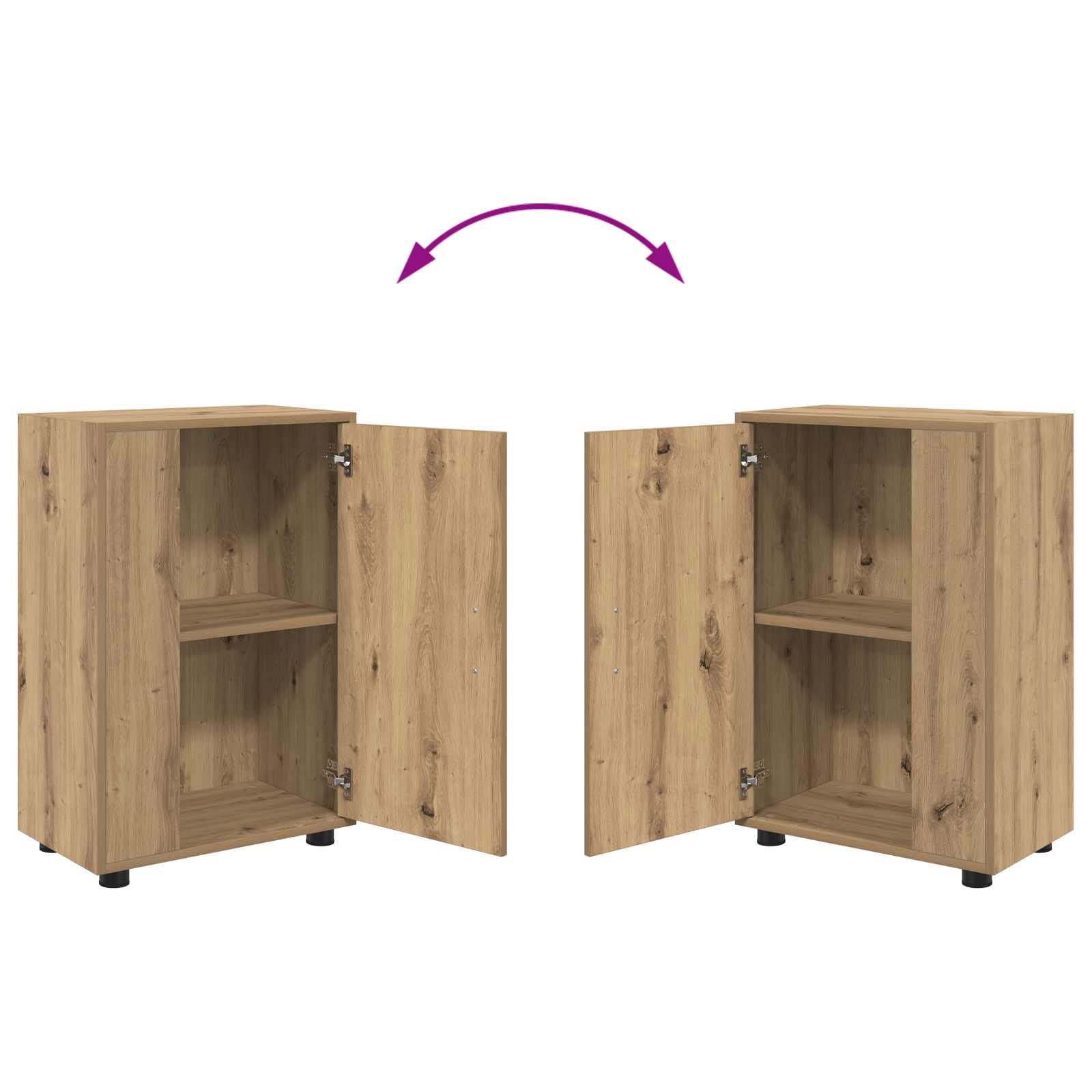 Set TV komoda Zidne 4 pcs Umjetnički hrast Konstruirano drvo