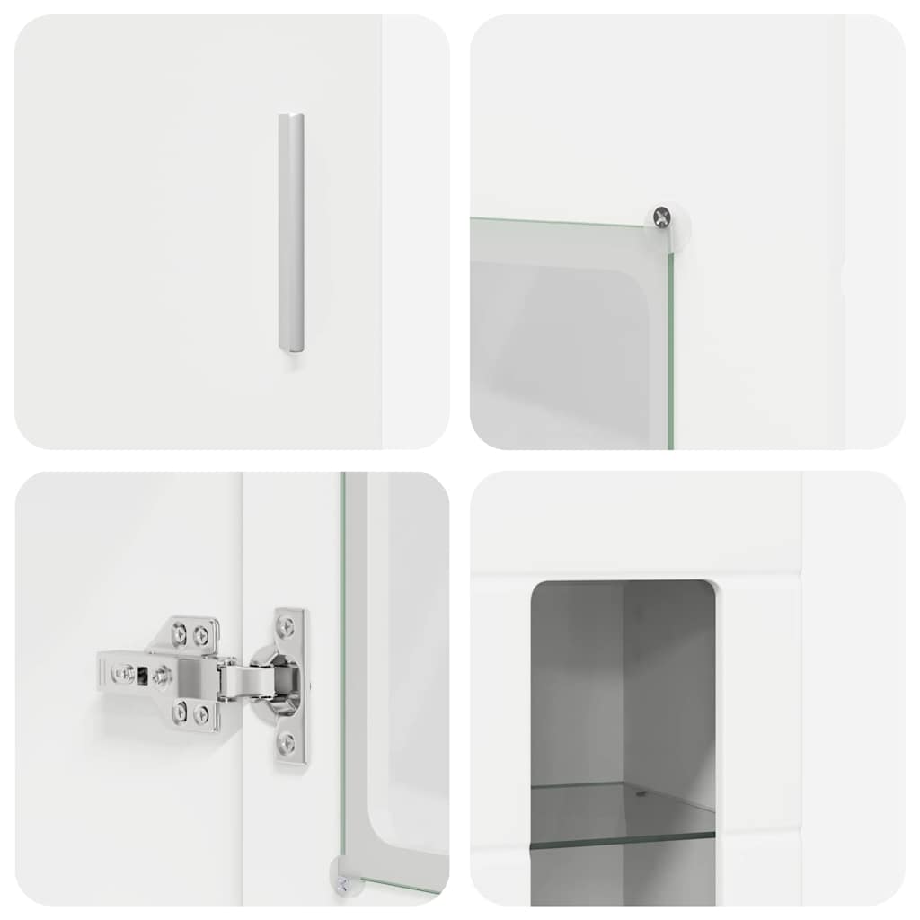 Highboard FLORIN Bijelo 60 x 35 x 182 cm Konstruirano drvo
