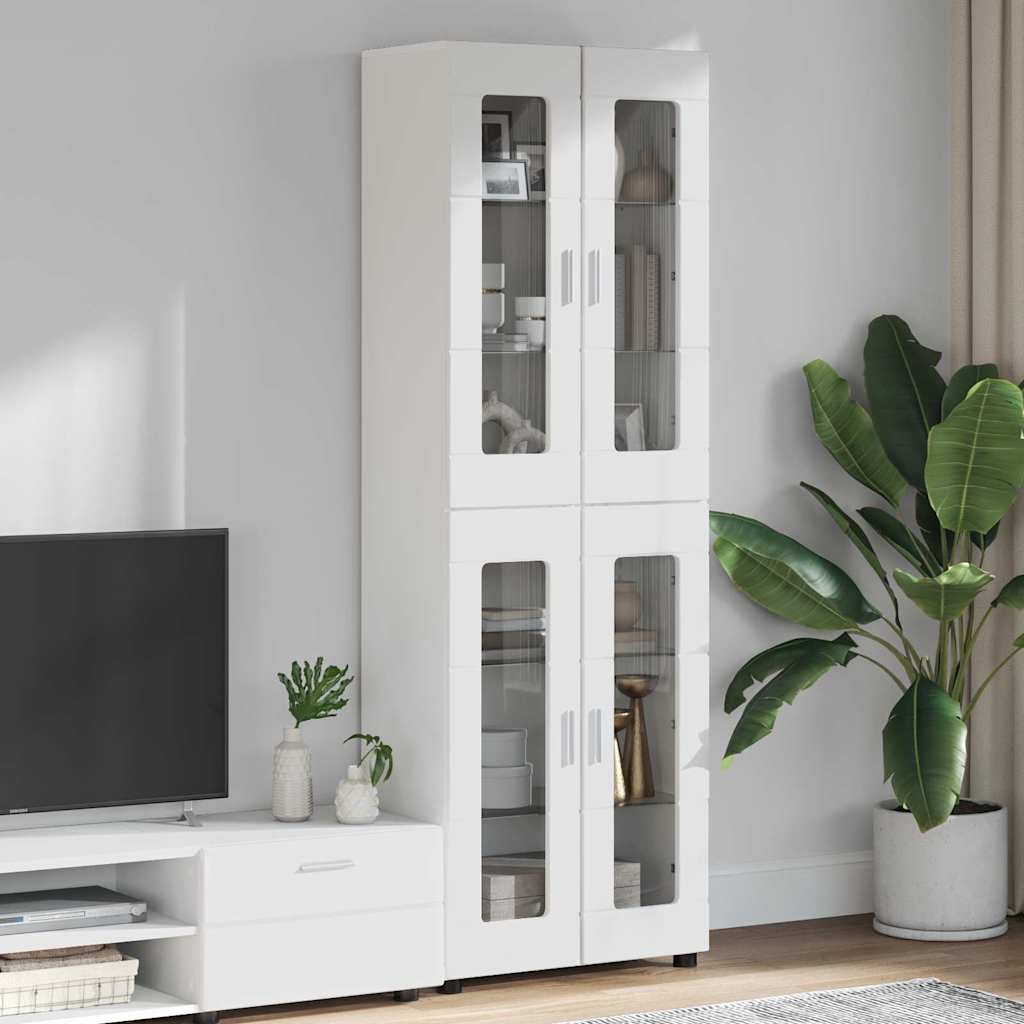 Highboard FLORIN Bijelo 60 x 35 x 182 cm Konstruirano drvo