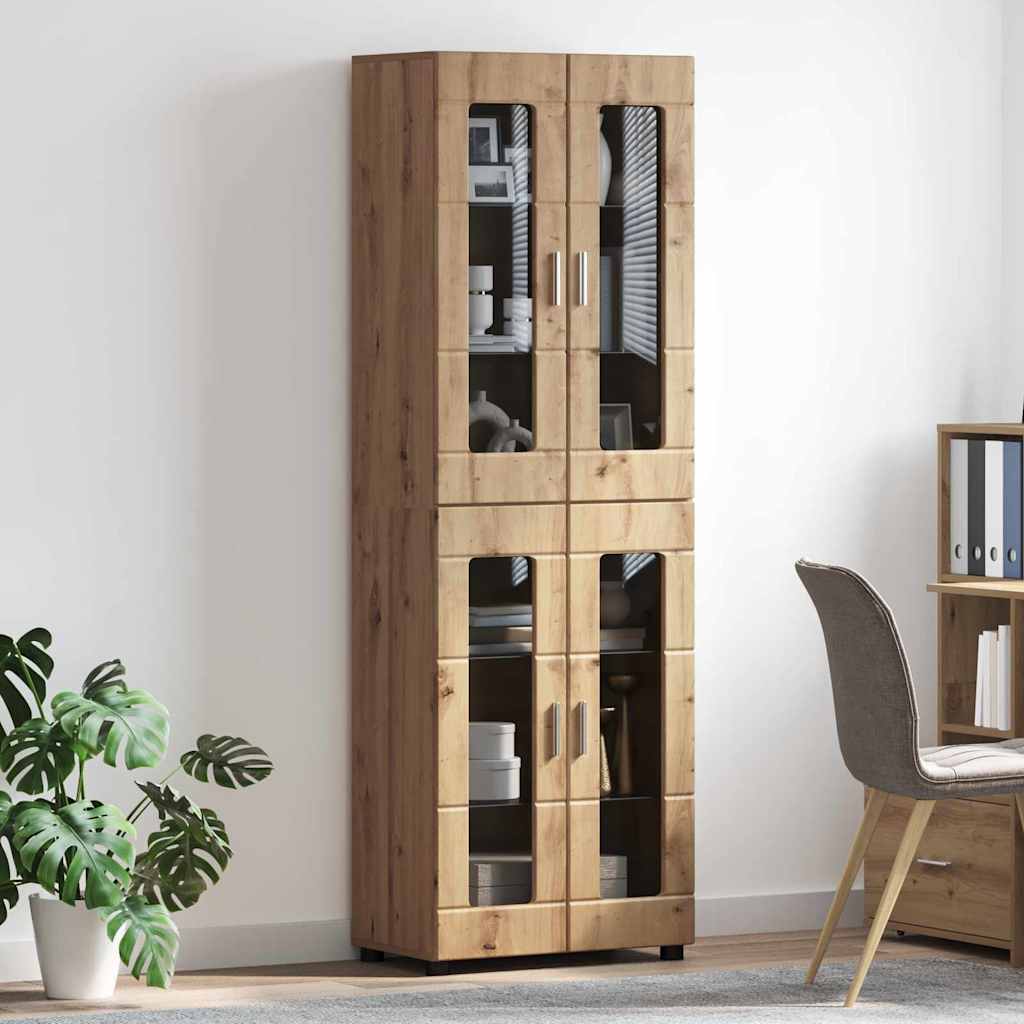 Highboard s policom FLORIN Umjetnički hrast 60 x 35 x 182 cm