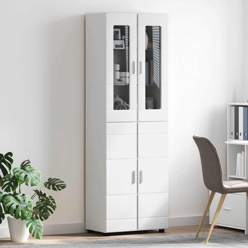 Highboard FLORIN Bijelo 60 x 35 x 182 cm Konstruirano drvo