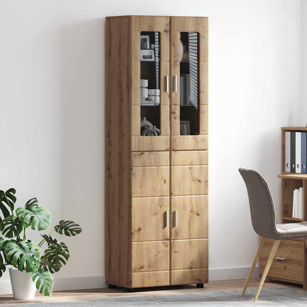 Highboard s policom FLORIN Umjetnički hrast 60 x 35 x 182 cm