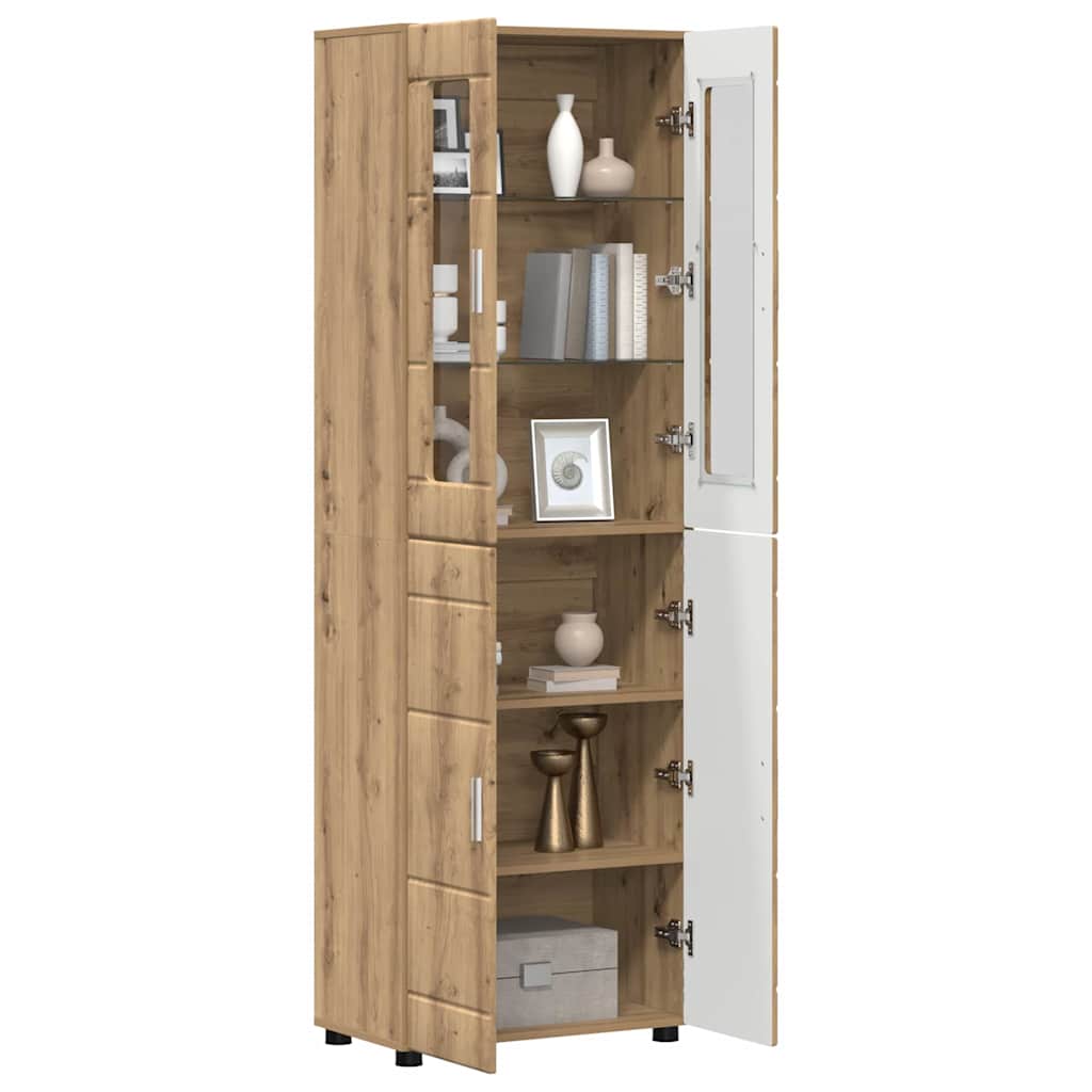 Highboard s policom FLORIN Umjetnički hrast 60 x 35 x 182 cm
