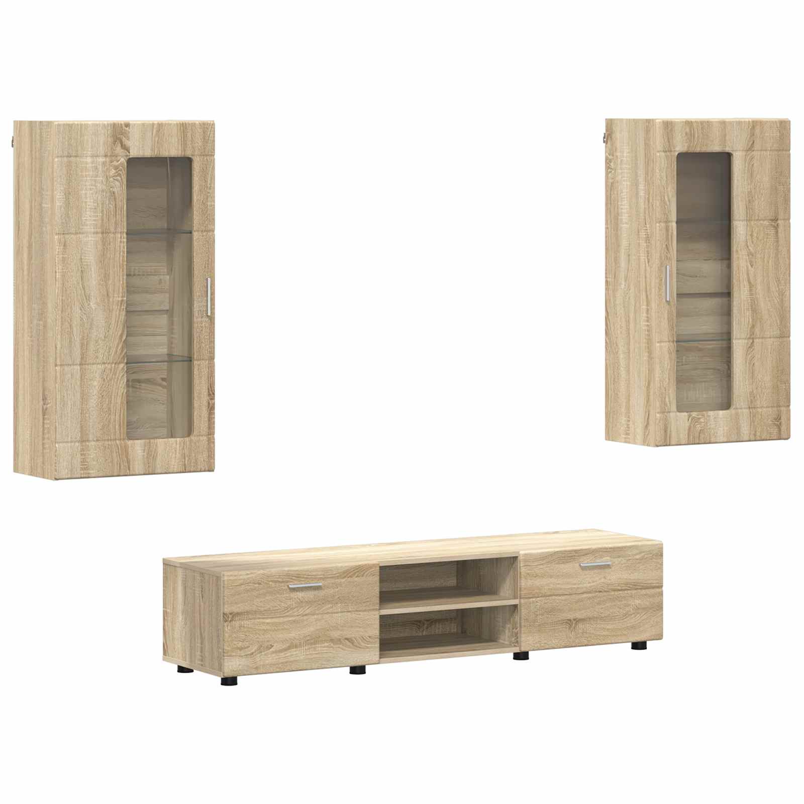 Set TV komoda Zidne FLORIN 3 pcs Sonoma hrast Konstruirano drvo