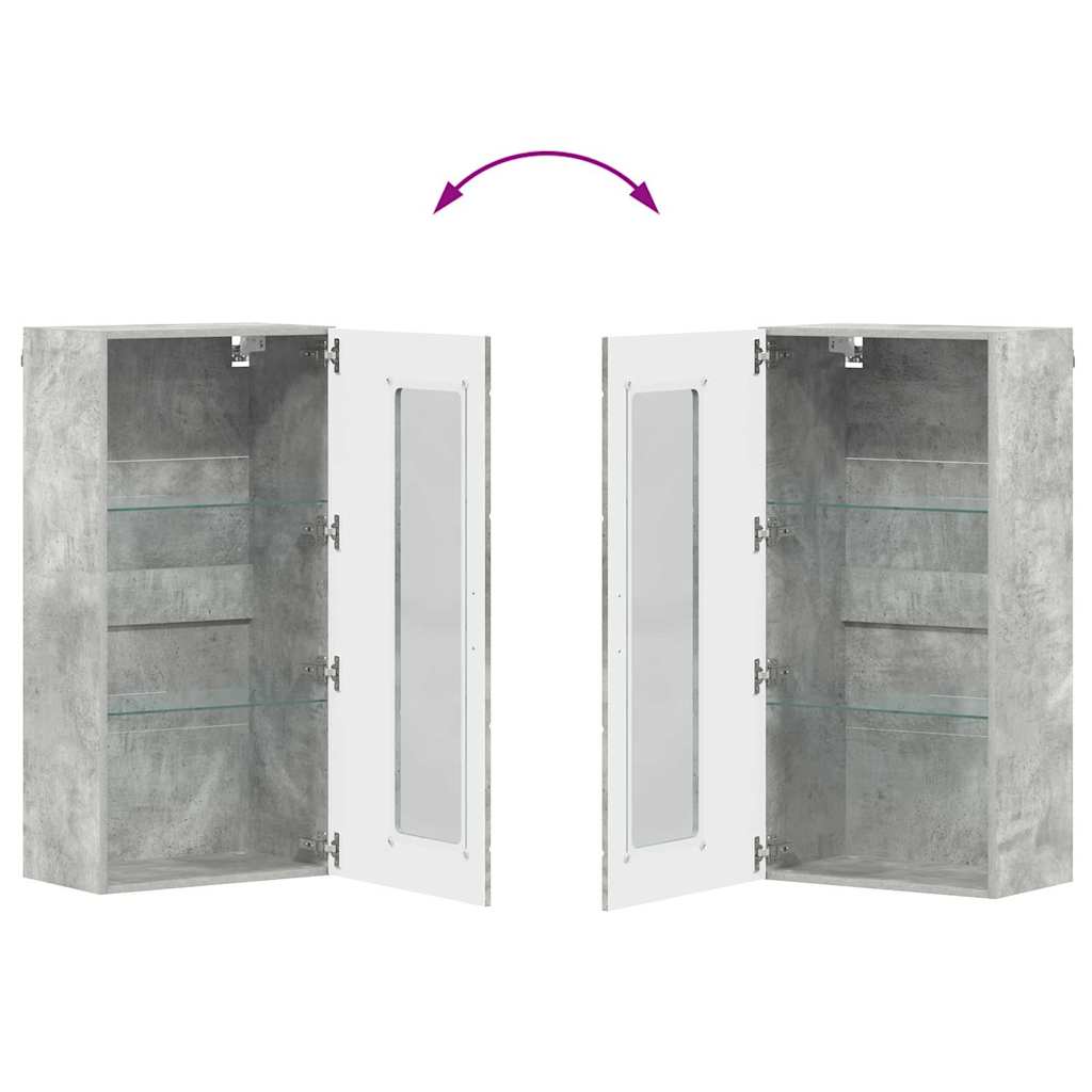 Set TV komoda FLORIN 3 pcs Betonski sivi Konstruirano drvo
