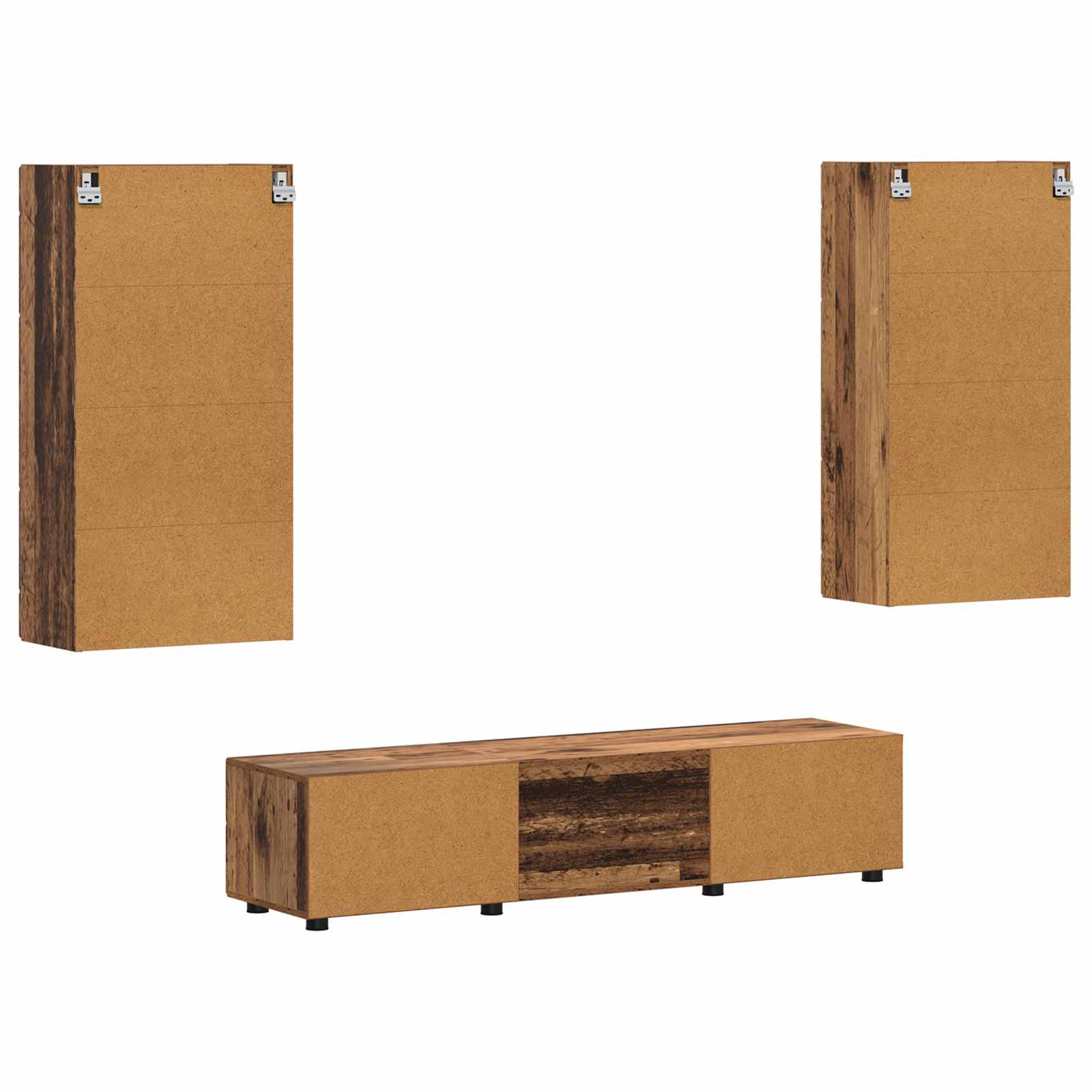Set TV komoda Zidne FLORIN 3 pcs Staro drvo Konstruirano drvo