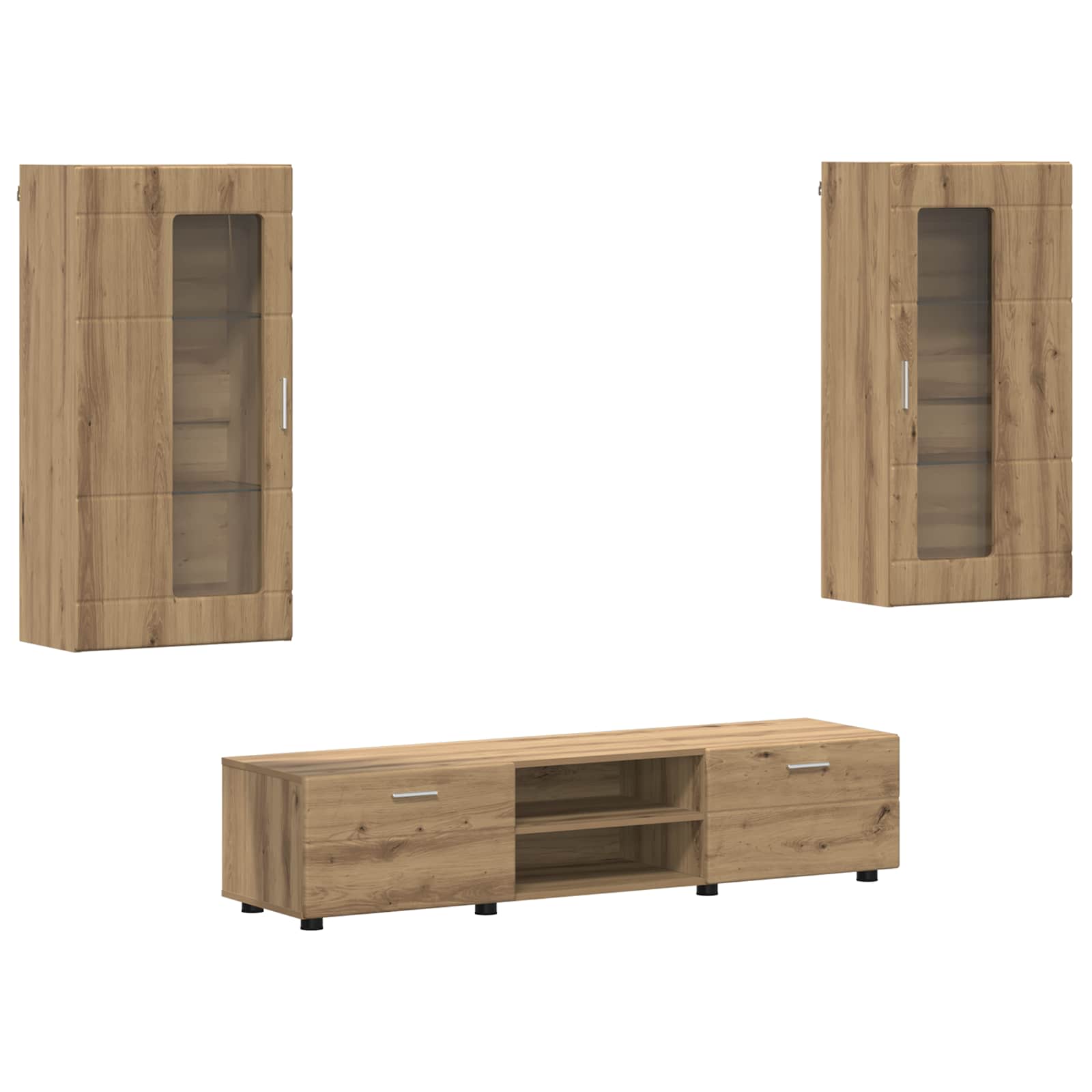 Set TV komoda FLORIN 3 pcs Umjetnički hrast Konstruirano drvo
