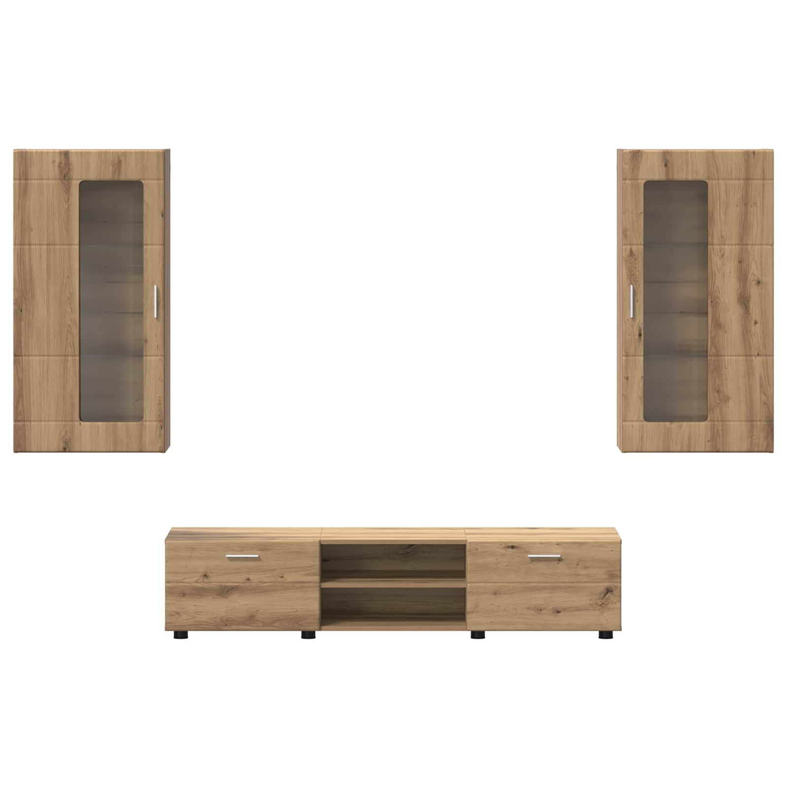 Set TV komoda FLORIN 3 pcs Umjetnički hrast Konstruirano drvo