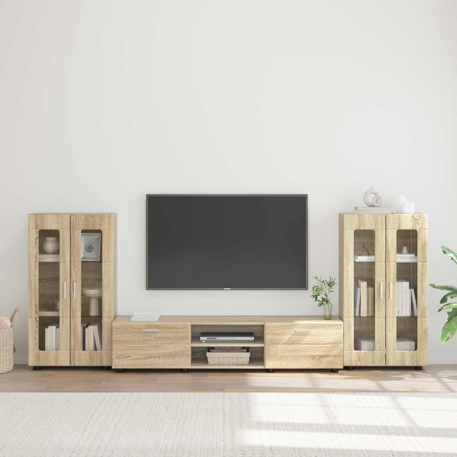 Set TV komoda FLORIN 3 pcs Sonoma hrast Konstruirano drvo