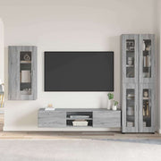 Set TV komoda Zidne FLORIN 3 pcs Siva Sonoma Konstruirano drvo