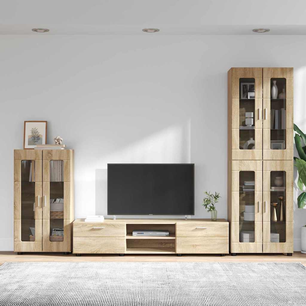 Set TV komoda FLORIN 3 pcs Sonoma hrast Konstruirano drvo