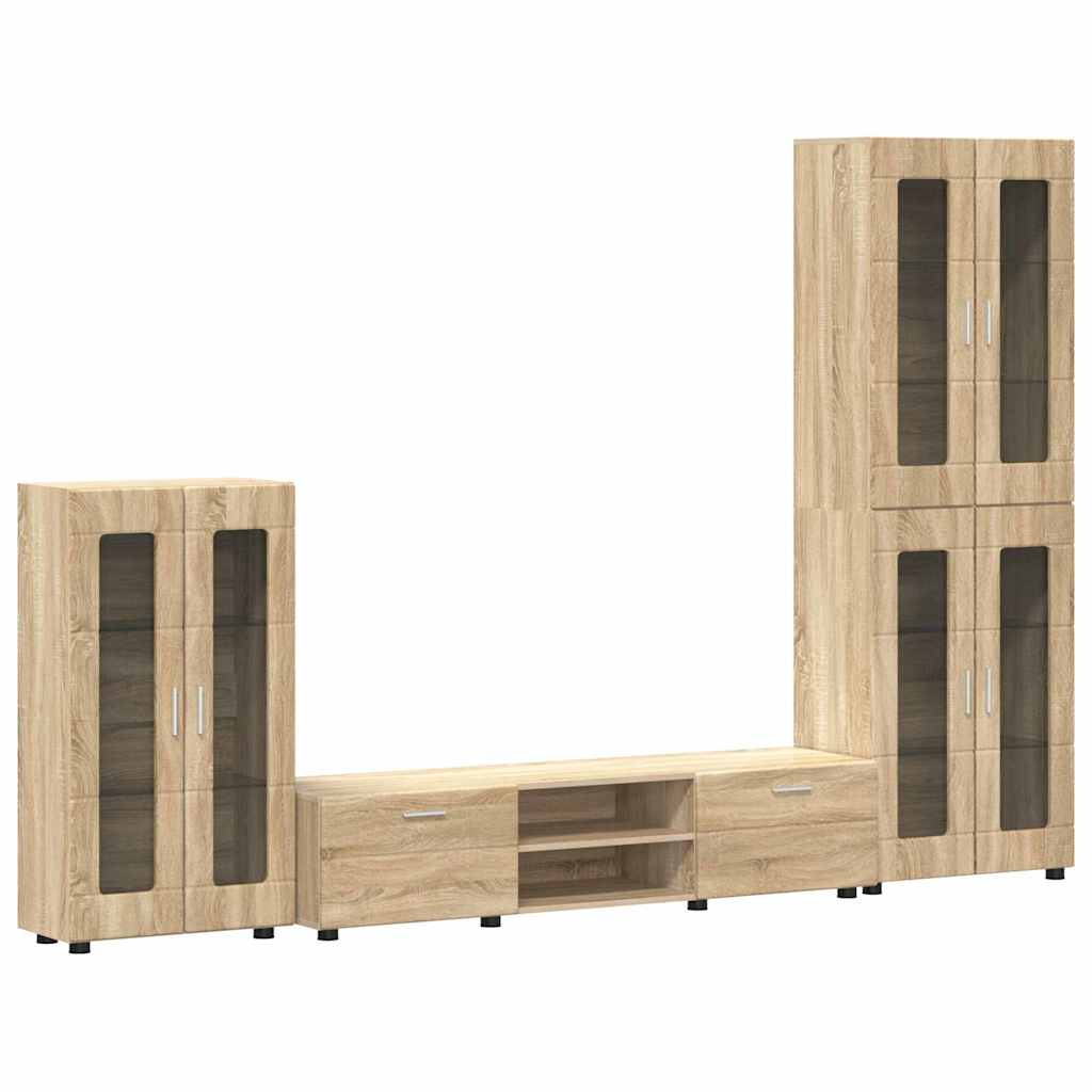 Set TV komoda FLORIN 3 pcs Sonoma hrast Konstruirano drvo