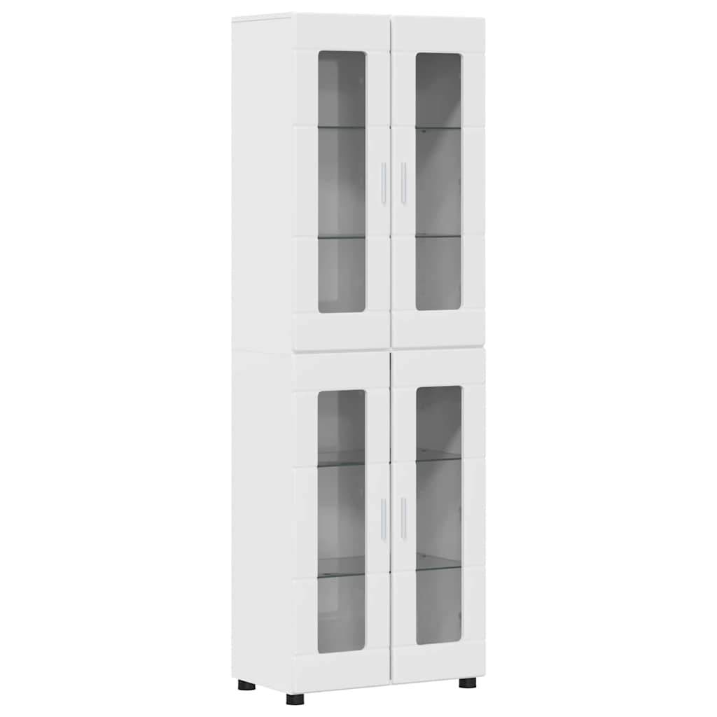 Set TV komoda FLORIN 3 pcs Visoki sjaj bijela Konstruirano drvo